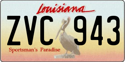 LA license plate ZVC943