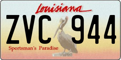 LA license plate ZVC944