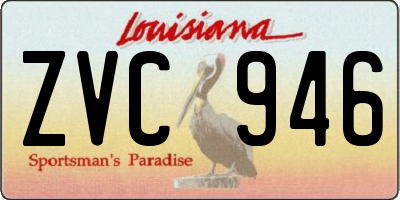 LA license plate ZVC946