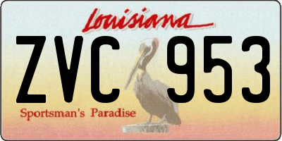 LA license plate ZVC953