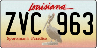 LA license plate ZVC963