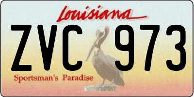 LA license plate ZVC973