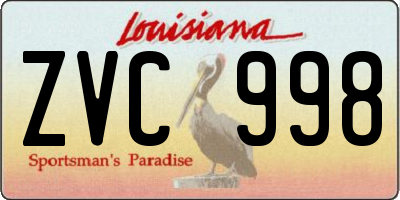 LA license plate ZVC998