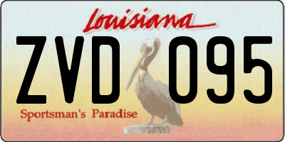 LA license plate ZVD095