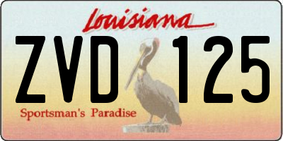 LA license plate ZVD125