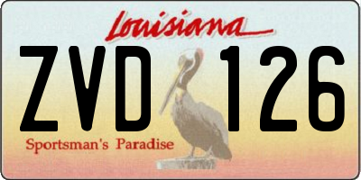 LA license plate ZVD126