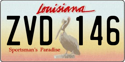 LA license plate ZVD146