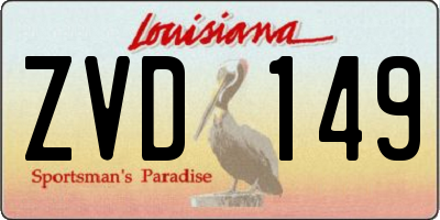 LA license plate ZVD149