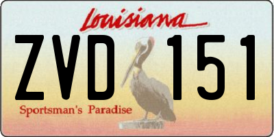 LA license plate ZVD151