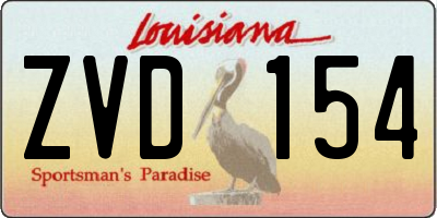 LA license plate ZVD154