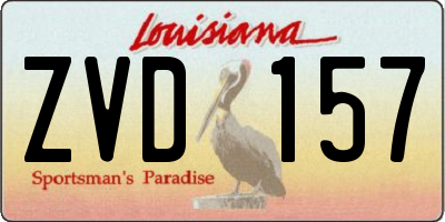 LA license plate ZVD157