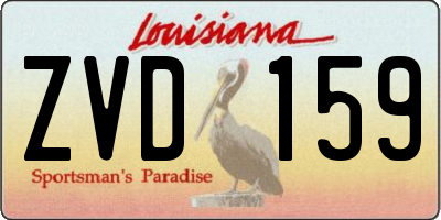 LA license plate ZVD159