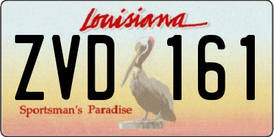 LA license plate ZVD161