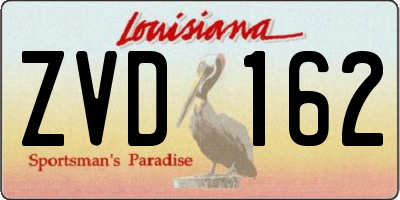 LA license plate ZVD162