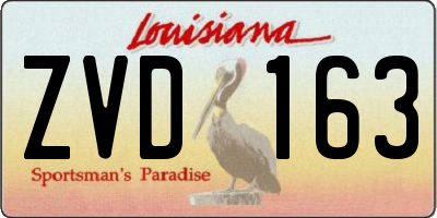 LA license plate ZVD163