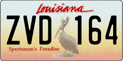 LA license plate ZVD164