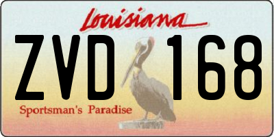 LA license plate ZVD168