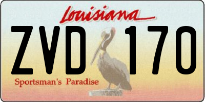 LA license plate ZVD170