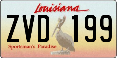 LA license plate ZVD199