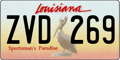 LA license plate ZVD269