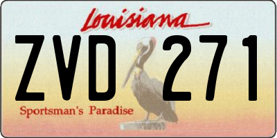 LA license plate ZVD271