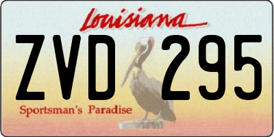 LA license plate ZVD295
