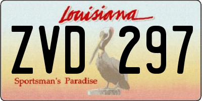 LA license plate ZVD297