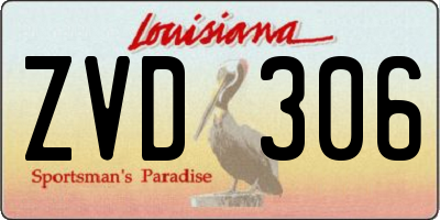 LA license plate ZVD306