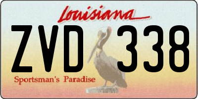 LA license plate ZVD338