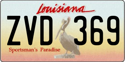 LA license plate ZVD369