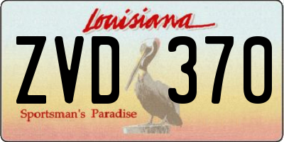 LA license plate ZVD370