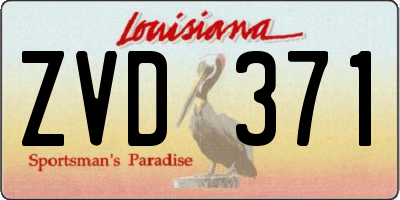 LA license plate ZVD371