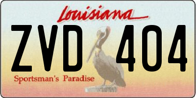 LA license plate ZVD404