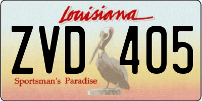 LA license plate ZVD405