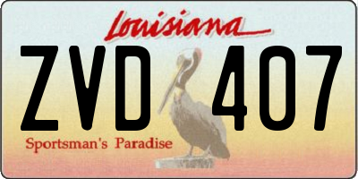 LA license plate ZVD407