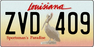 LA license plate ZVD409
