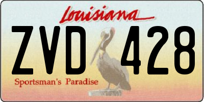 LA license plate ZVD428