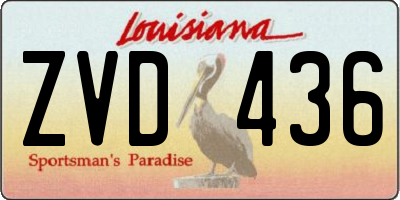 LA license plate ZVD436