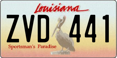 LA license plate ZVD441