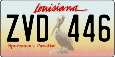 LA license plate ZVD446