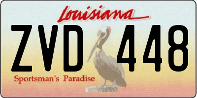 LA license plate ZVD448