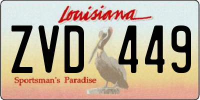 LA license plate ZVD449