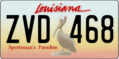 LA license plate ZVD468