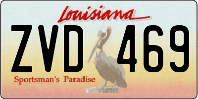 LA license plate ZVD469