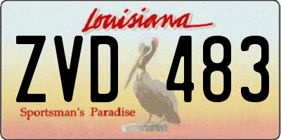 LA license plate ZVD483