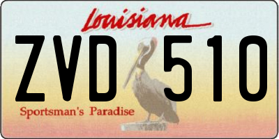 LA license plate ZVD510