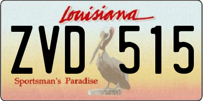 LA license plate ZVD515