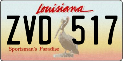 LA license plate ZVD517