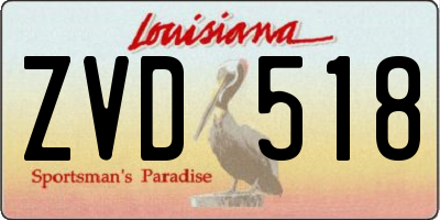 LA license plate ZVD518