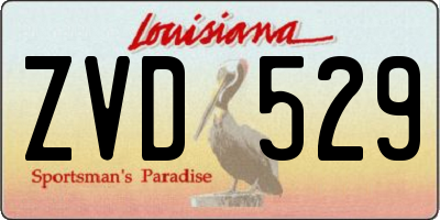 LA license plate ZVD529